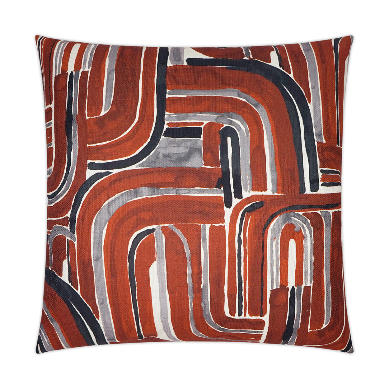 D.V. KAP HOME   24" x 24" Bender Pillow - Cinnabar Modern, Abstract    - 3638-C-2424
