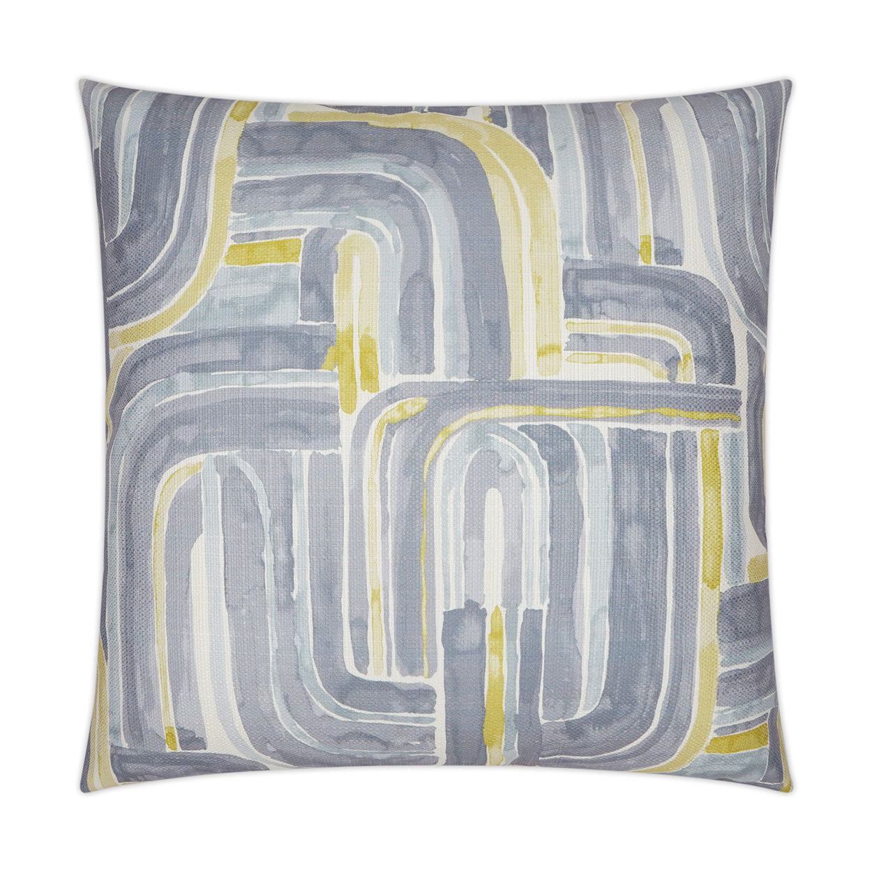 D.V. KAP HOME   24" x 24" Bender Pillow - Grey Modern, Abstract    - 3638-G-2424