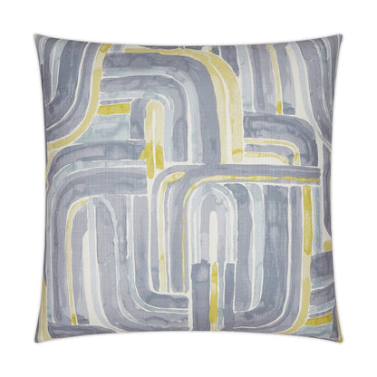 D.V. KAP HOME   24" x 24" Bender Pillow - Grey Modern, Abstract    - 3638-G-2424