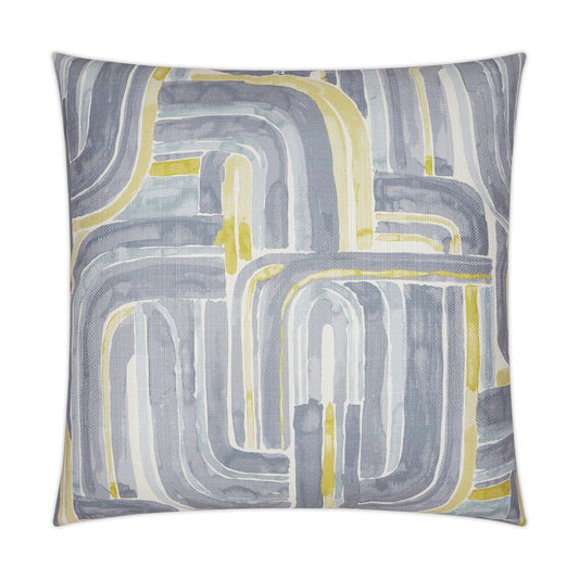 D.V. KAP HOME   24" x 24" Bender Pillow - Grey Modern, Abstract    - 3638-G-2424