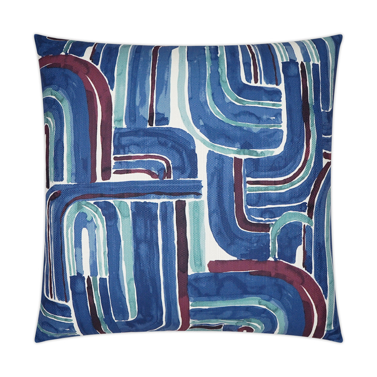 D.V. KAP HOME   24" x 24" Bender Pillow - Navy Modern, Abstract    - 3638-N-2424