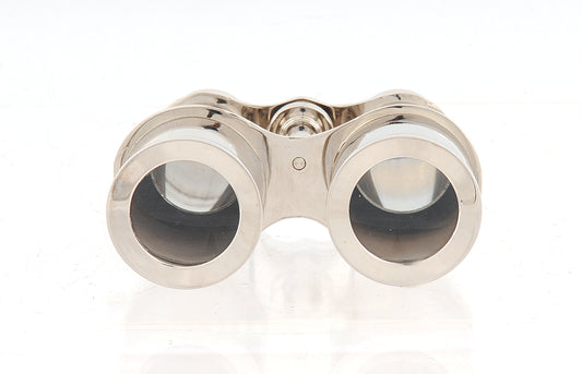 5.5" X 3" X 5" Brass Binocular With Leather Case