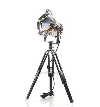 29" Silver Tripod With Metal Novelty Shade