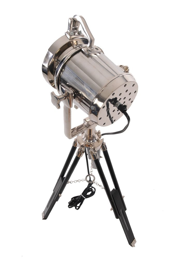 29" Silver Tripod With Metal Novelty Shade