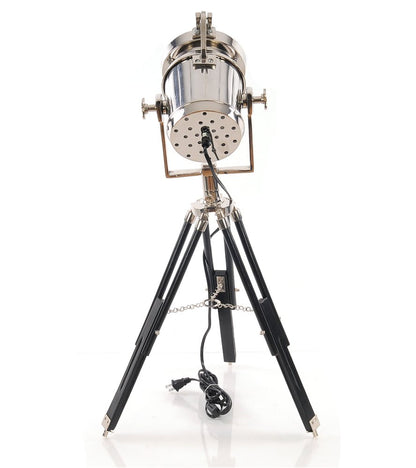 29" Silver Tripod With Metal Novelty Shade