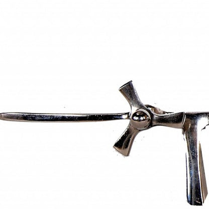 3" Novelty Nickel Metal And Glass Analog Wall Clock