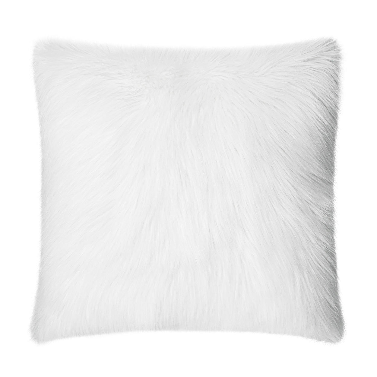 D.V. KAP HOME   24" x 24" Arctic Fox Pillow - White Faux Fur    - 3643-W-2424