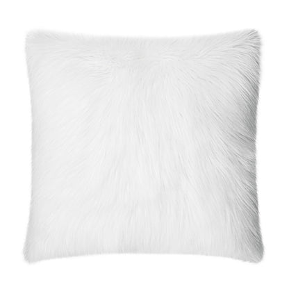 D.V. KAP HOME   24" x 24" Arctic Fox Pillow - White Faux Fur    - 3643-W-2424