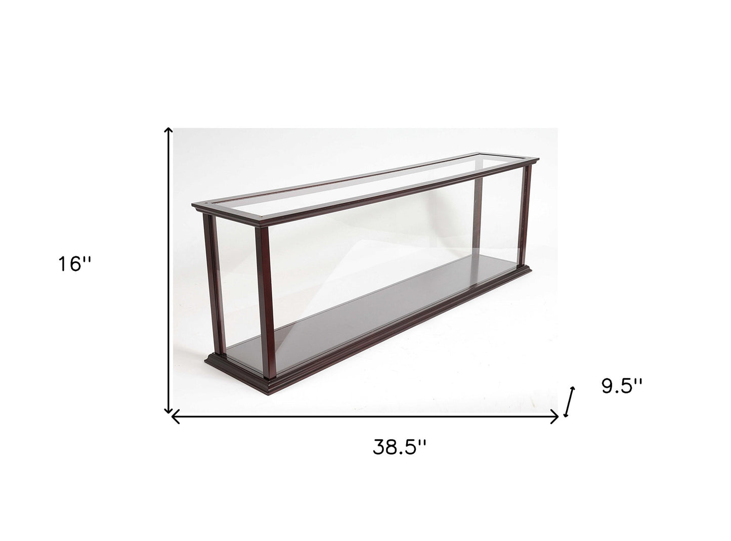 39" Dark Brown Glass Standard Display Stand