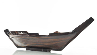 6" Dark Brown Novelty Wood Serving Tray With Handles