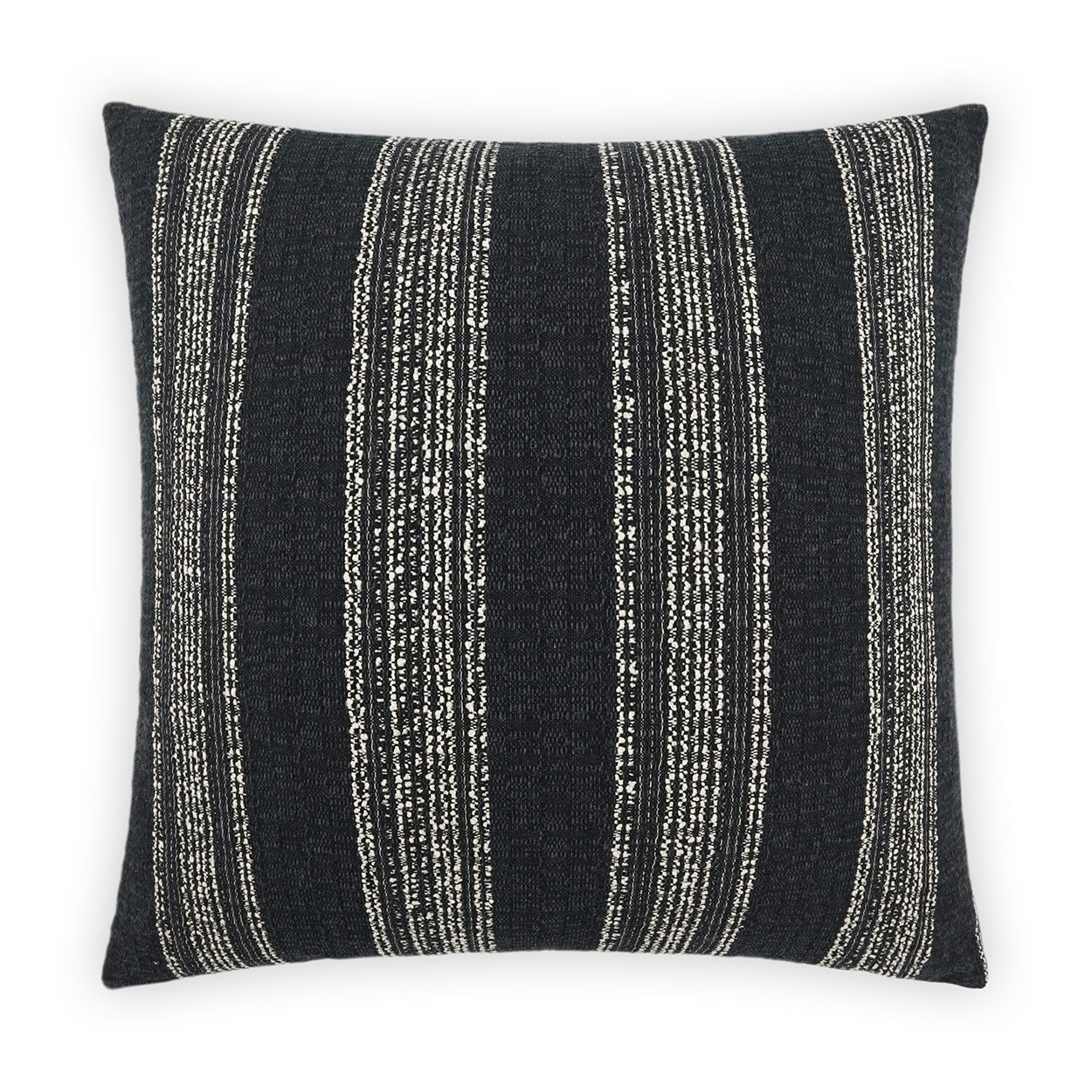 D.V. KAP HOME   24" x 24" Farkle Pillow - Black Global, Stripes    - 3644-B-2424