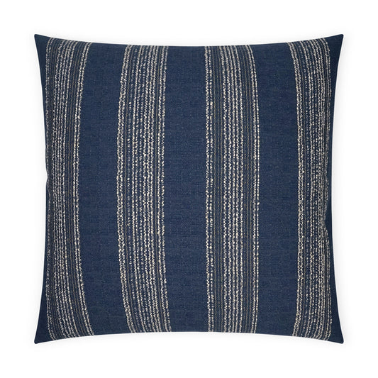 D.V. KAP HOME   24" x 24" Farkle Pillow - Navy Global    - 3644-N-2424