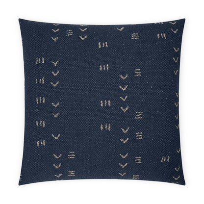 D.V. KAP HOME   24" x 24" Ollie Pillow - Navy Global    - 3645-N-2424