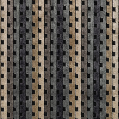 KRAVET DESIGN VELVET SMALL SCALE BLACK,GREY,BEIGE   - 36450.811.0