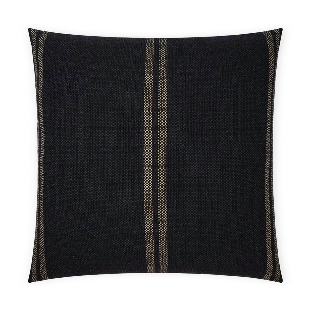 D.V. KAP HOME   24" x 24" Vendella Pillow - Black Global, Farmhouse    - 3648-B-2424