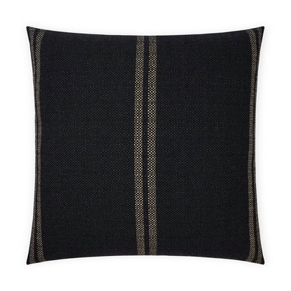 D.V. KAP HOME   24" x 24" Vendella Pillow - Black Global, Farmhouse    - 3648-B-2424