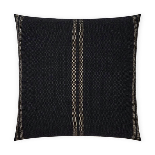 D.V. KAP HOME   24" x 24" Vendella Pillow - Black Global, Farmhouse    - 3648-B-2424