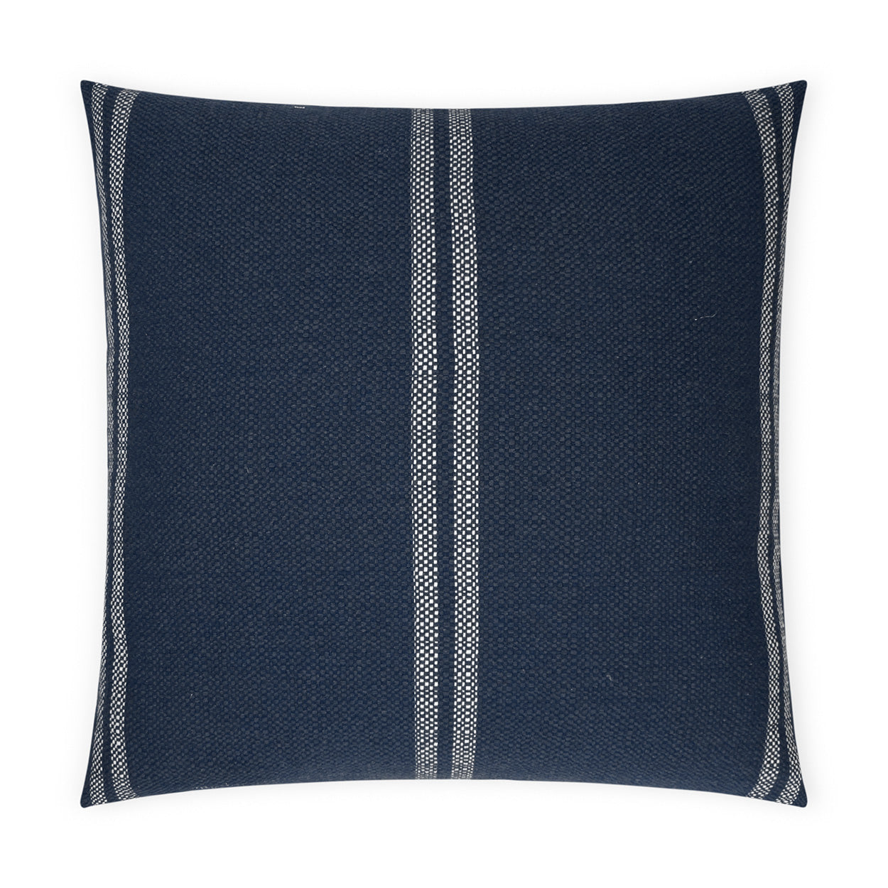 D.V. KAP HOME   24" x 24" Vendella Pillow - Navy Global, Farmhouse    - 3648-N-2424