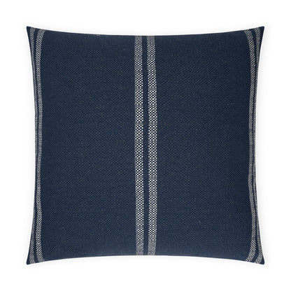 D.V. KAP HOME   24" x 24" Vendella Pillow - Navy Global, Farmhouse    - 3648-N-2424