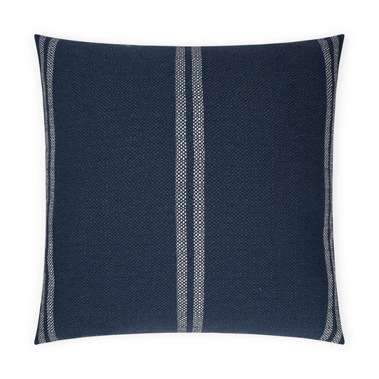 D.V. KAP HOME   24" x 24" Vendella Pillow - Navy Global, Farmhouse    - 3648-N-2424