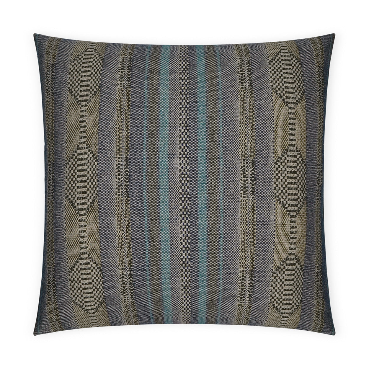 D.V. KAP HOME   24" x 24" Hours Pillow - Navy Global    - 3651-N-2424