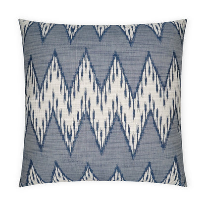 D.V. KAP HOME   24" x 24" Caccini Pillow - Indigo Global, Chevron    - 3653-I-2424