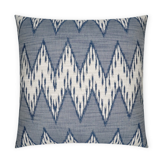 D.V. KAP HOME   24" x 24" Caccini Pillow - Indigo Global, Chevron    - 3653-I-2424