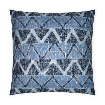 D.V. KAP HOME   24" x 24" Farahan Pillow - Indigo Global, Chevron    - 3654-I-2424