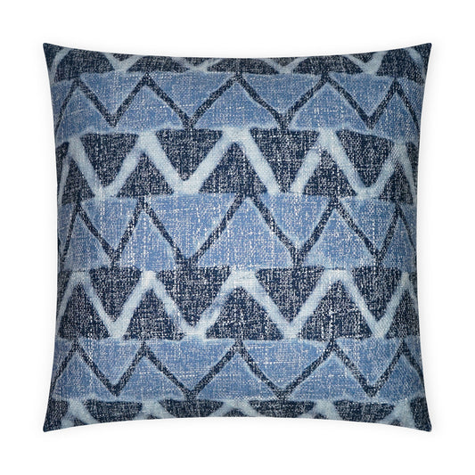 D.V. KAP HOME   24" x 24" Farahan Pillow - Indigo Global, Chevron    - 3654-I-2424