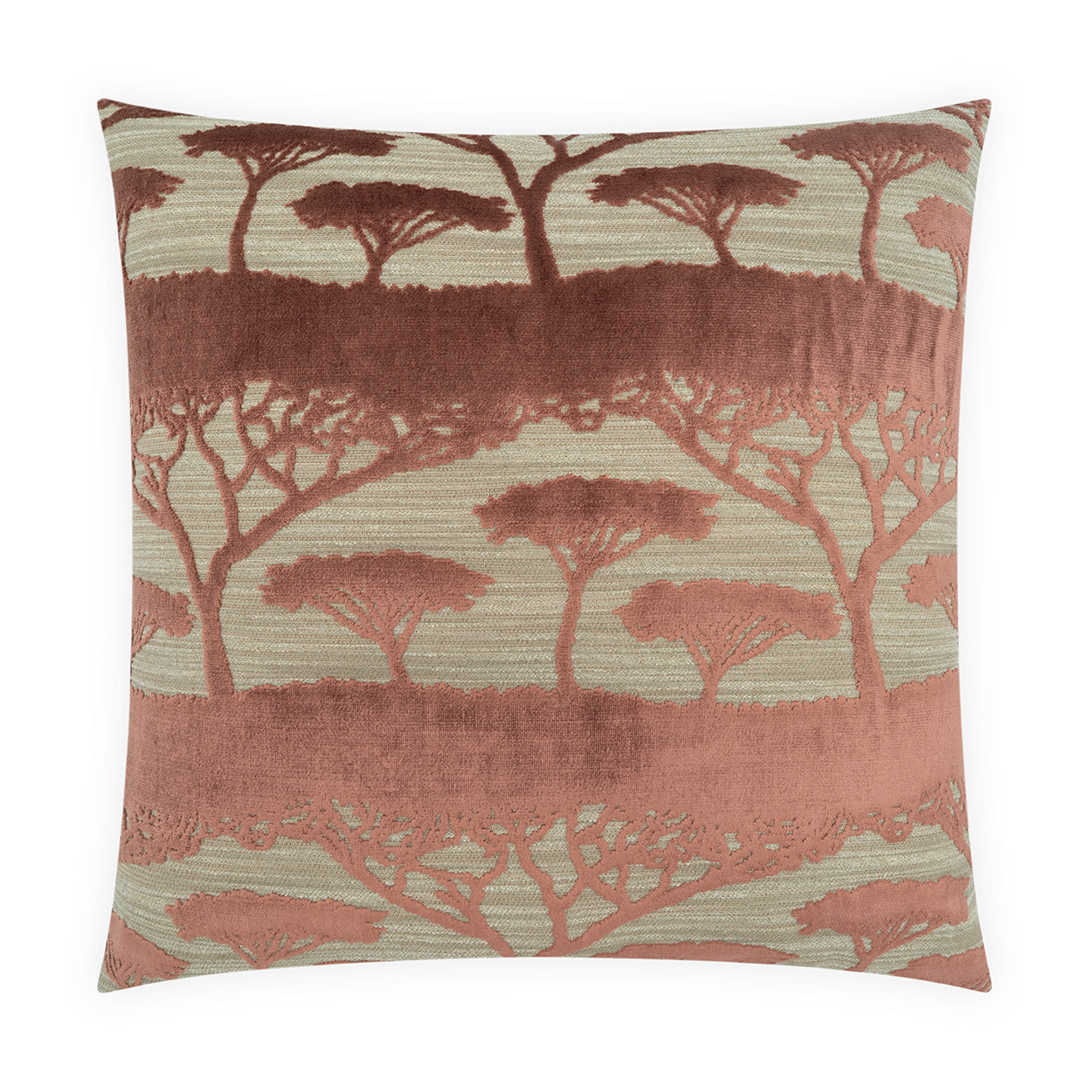 D.V. KAP HOME   24" x 24" Raintree Pillow - Rose Transitional, Floral    - 3657-R-2424