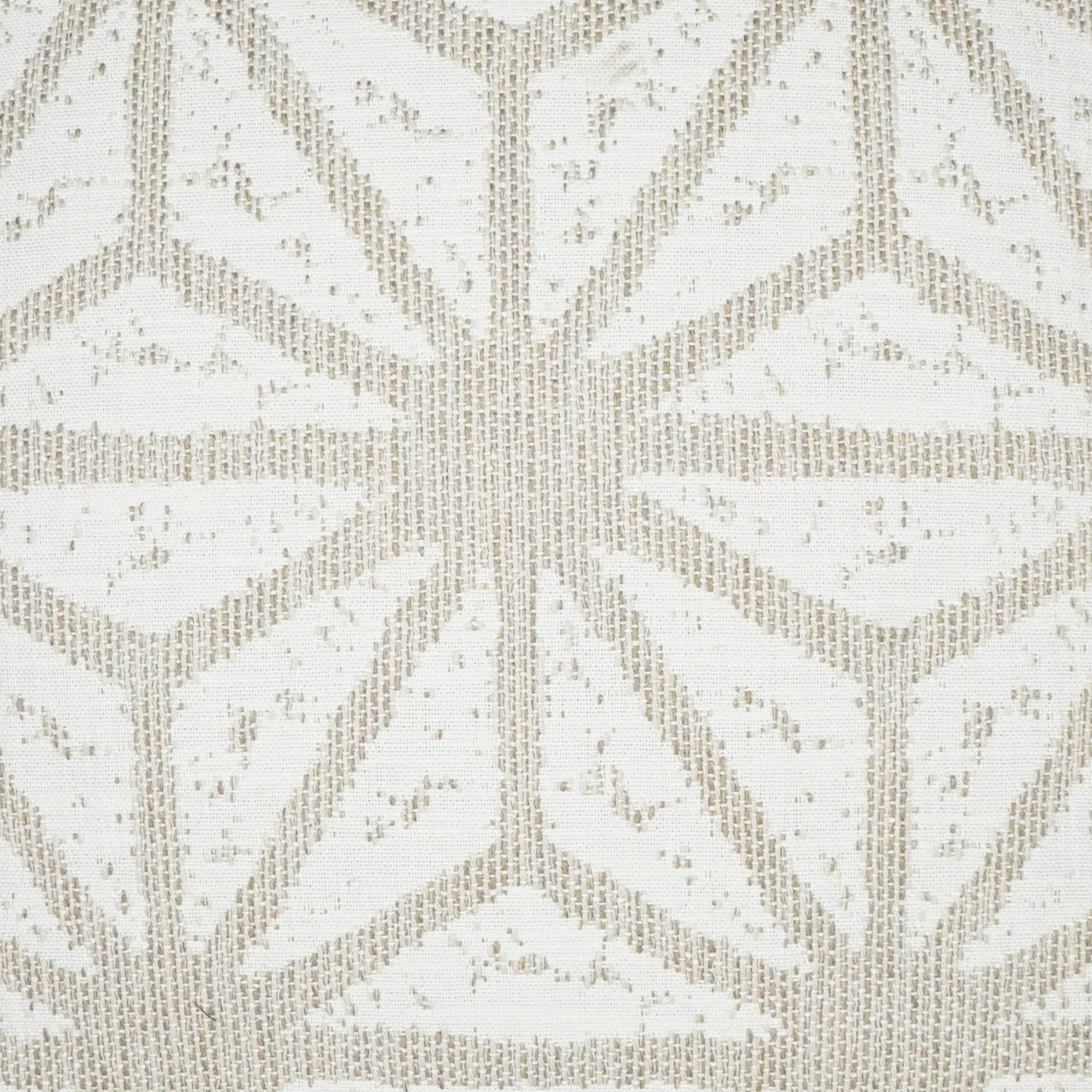 D.V. KAP HOME 3660-L-YARD Solazzo Fabric - Linen Geometrical, Modern  White, Ivory   - Solazzo