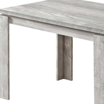 47" Gray Dining Table