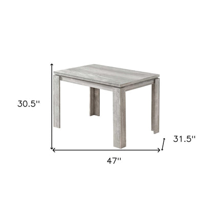 47" Gray Dining Table