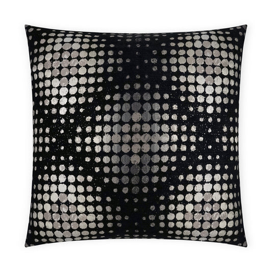 D.V. KAP HOME   24" x 24" Selfie Pillow - Onyx Circular - Dots, Transitional, Modern    - 3661-O-2424