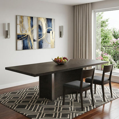 99" Gray Brown Solid Wood Dining Table