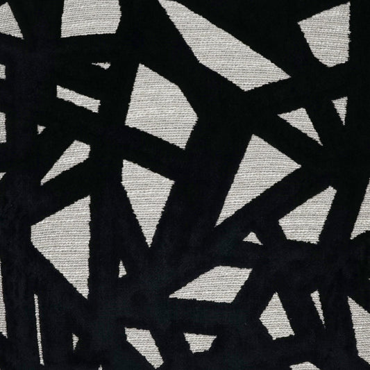 D.V. KAP HOME 3664-B-YARD Veleri Fabric - Black Abstract, Modern  Black, Grey   - Veleri