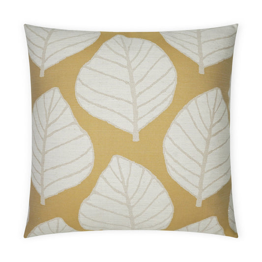 D.V. KAP HOME   24" x 24" Mamie Pillow - Citron Floral, Transitional    - 3669-C-2424