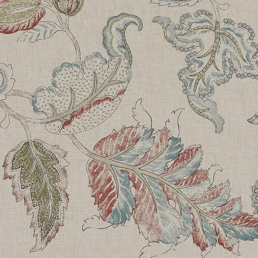 Duralee Dp61437 | 633-Red/Sage  Print     - 367047