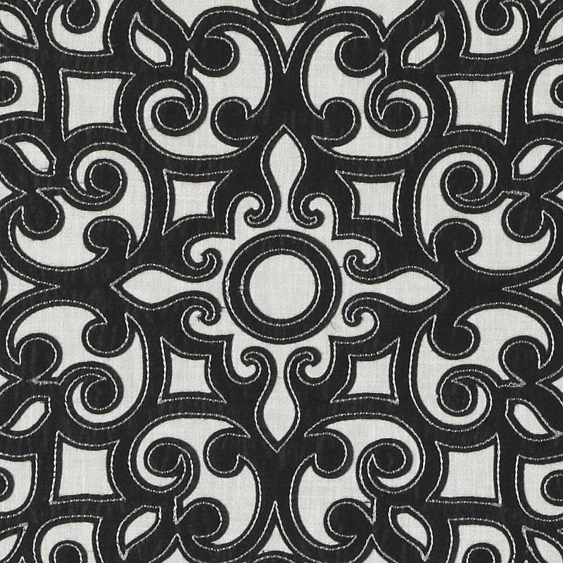 Duralee Da61417 | 698-Black/Linen  Drapery     - 367758