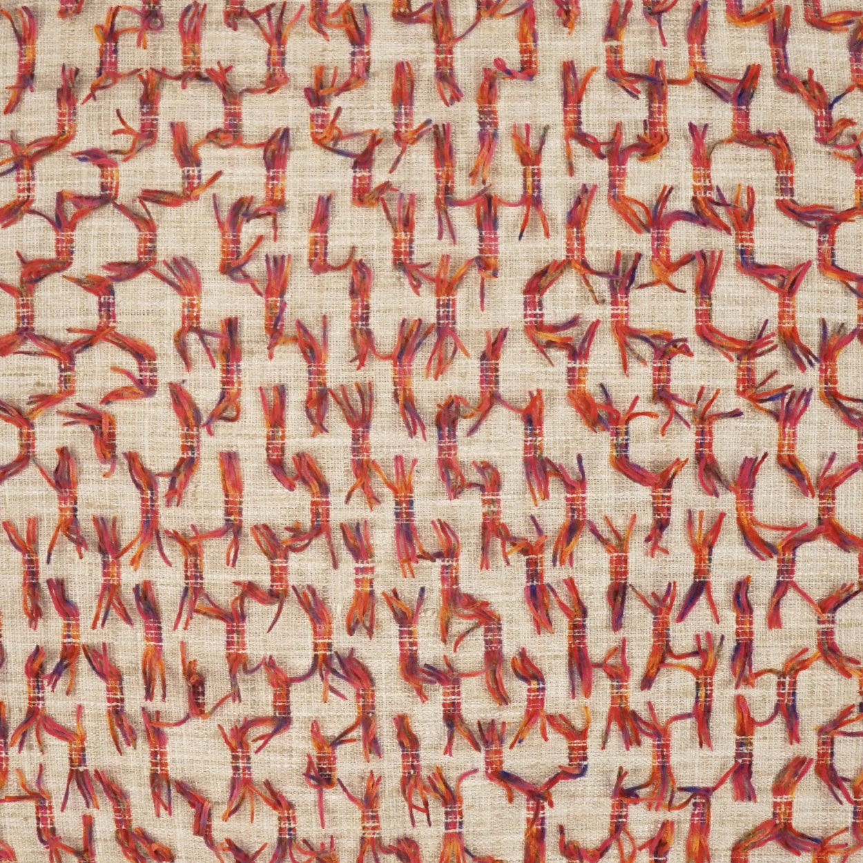 D.V. KAP HOME 3679-F-YARD Frolic Fabric - Fiesta Global  Orange, Fuchsia, Multi   - Frolic