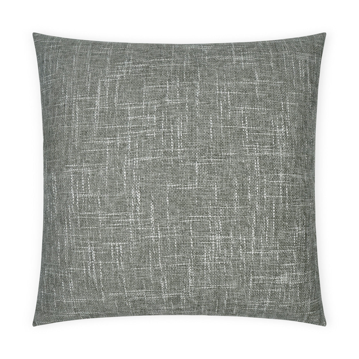 Slate solid 24" x 24" square throw pillow with textured fabric for sofa.