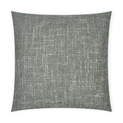 Slate solid 24" x 24" square throw pillow with textured fabric for sofa.