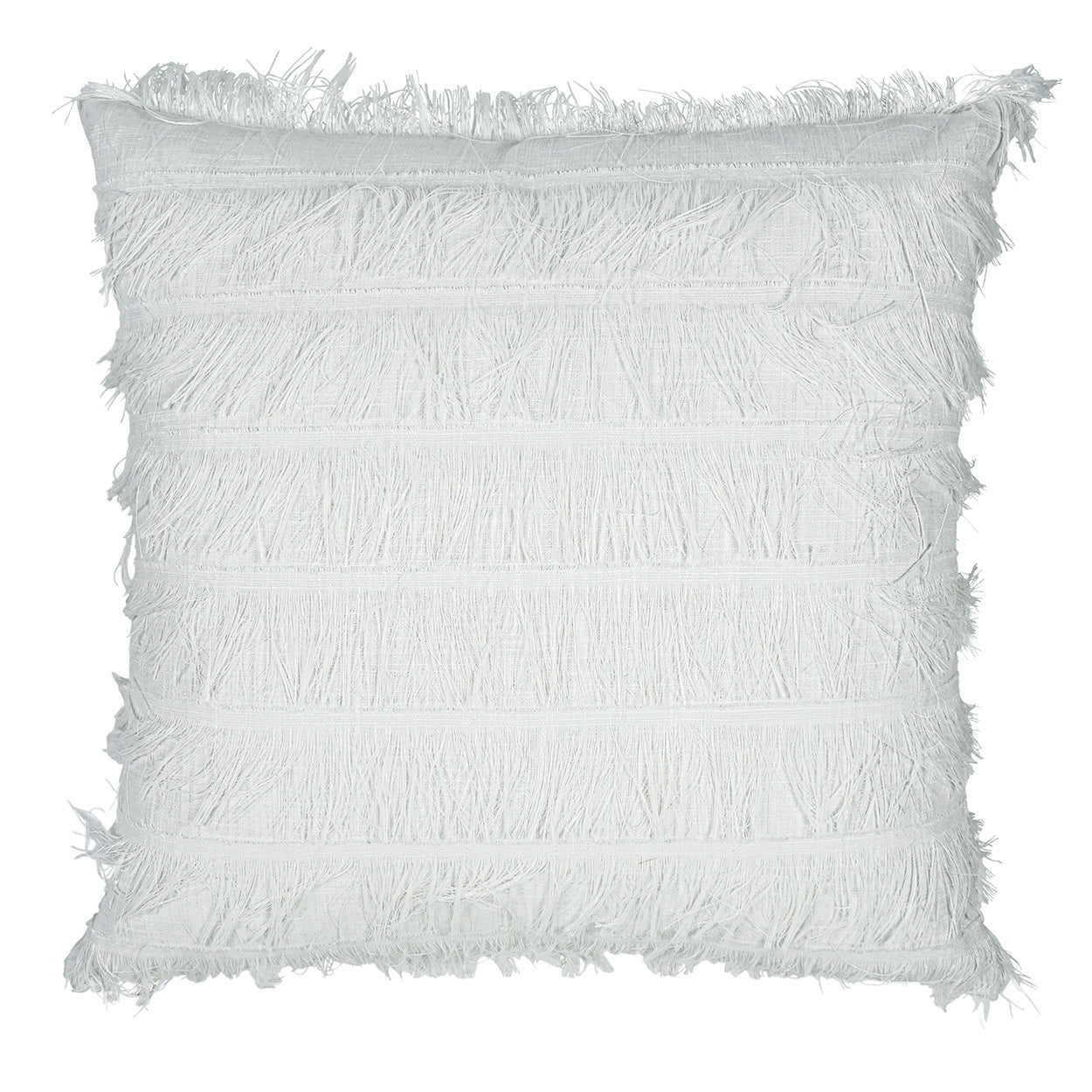 D.V. KAP HOME   24" x 24" Frangia Pillow Solid, Textured, Global, Glam    - 3686-2424