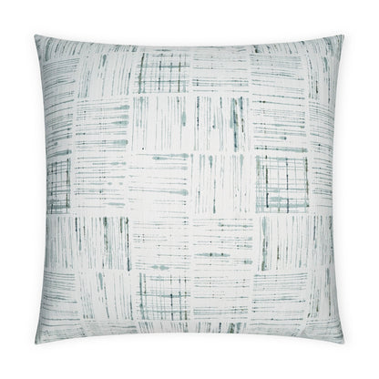 D.V. KAP HOME   24" x 24" Line Up Pillow - Aqua Abstract    - 3688-A-2424
