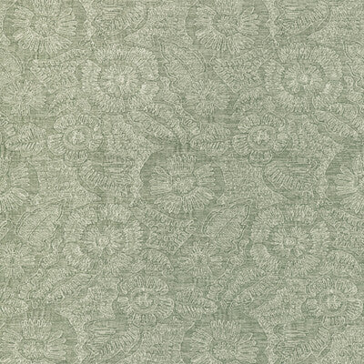 KRAVET COUTURE CHENILLE BOTANICAL & FLORAL SAGE,WHITE,GREEN   - 36889.130.0