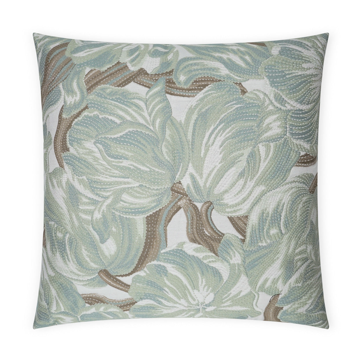 D.V. KAP HOME   24" x 24" Belle Ame Pillow - Spearmint Floral    - 3689-S-2424
