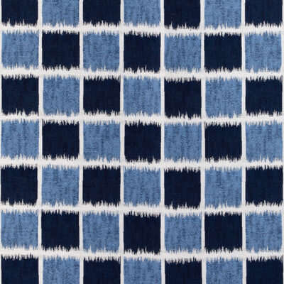 KRAVET COUTURE INDOOR / OUTDOOR IKAT/SOUTHWEST/KILIMS INDIGO,WHITE,BLUE   - 36936.5.0