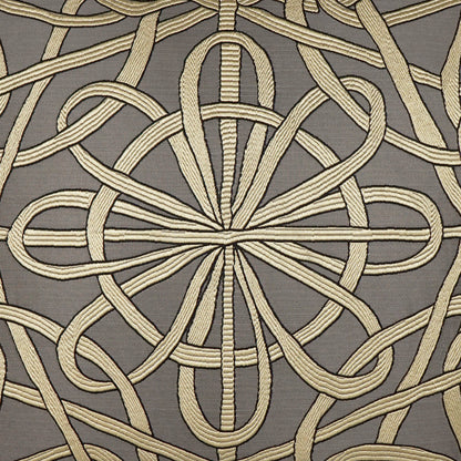 D.V. KAP HOME   24" x 24" Slip Knot Pillow - Charcoal Traditional    - 3696-C-2424