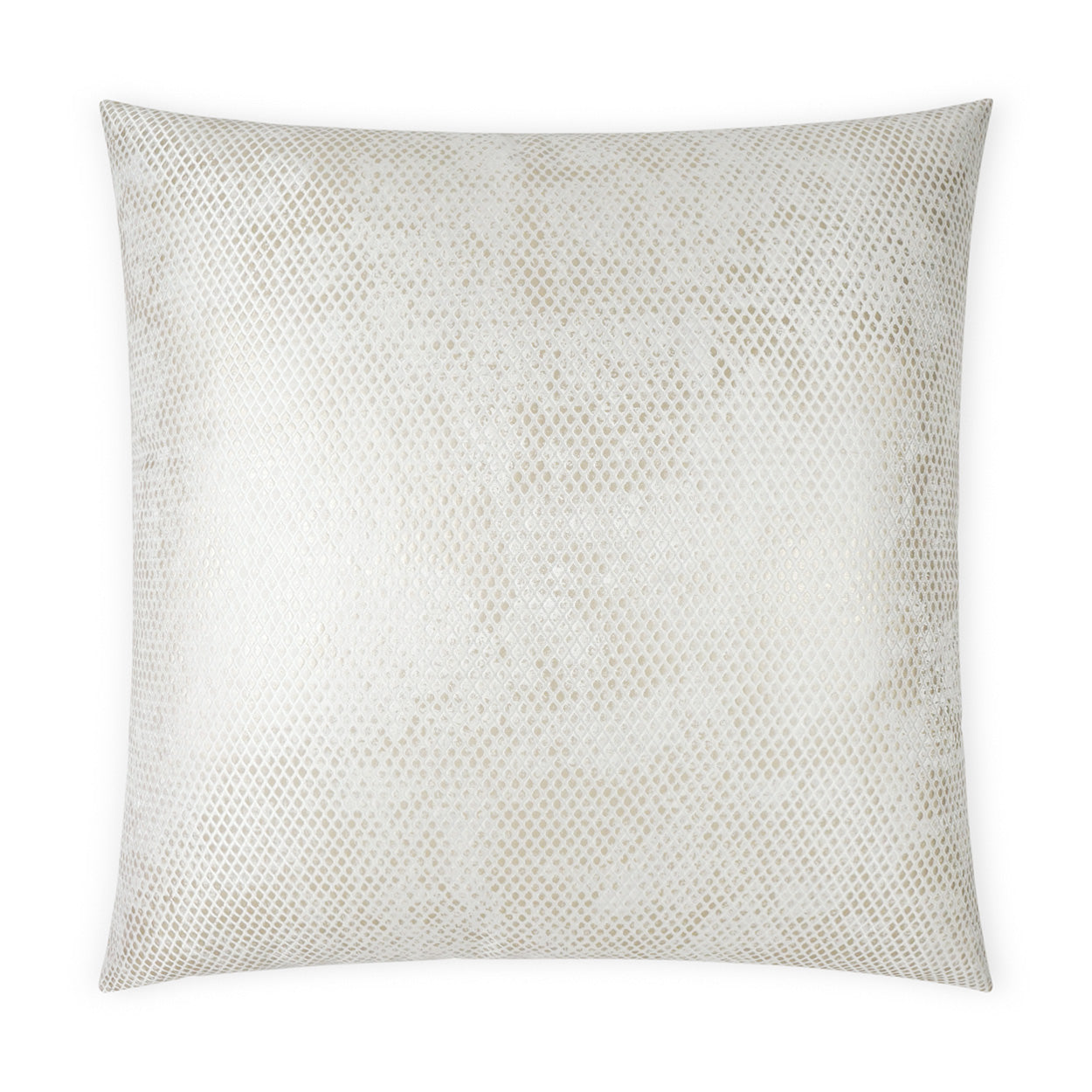 D.V. KAP HOME   24" x 24" Pitone Pillow - Ivory Animal, Glam    - 3697-I-2424