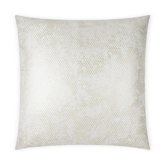 D.V. KAP HOME   24" x 24" Pitone Pillow - Ivory Animal, Glam    - 3697-I-2424